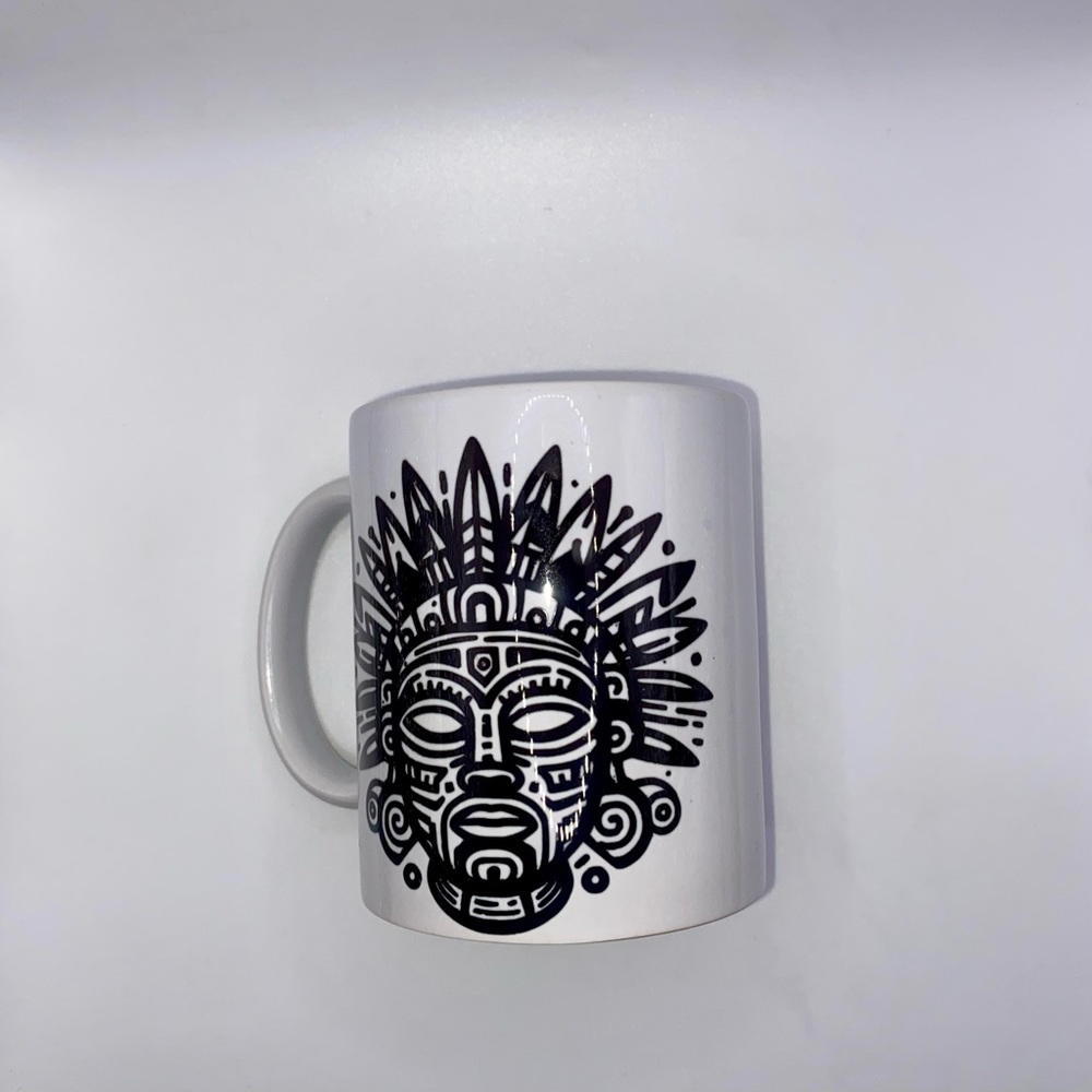 Aztec Face Mask Mug - Picture 5 of 7